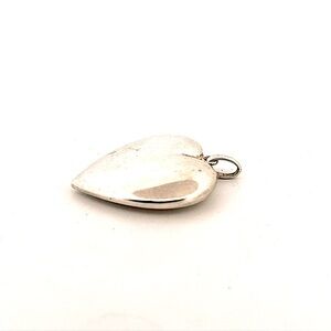 LARGE 925 Sterling Silver Puffy Heart Pendant